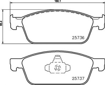 Hella 8DB 355 020-831 комплект тормозных колодок, дисковый тормоз на FORD TOURNEO CONNECT / GRAND TOURNEO CONNECT Kombi