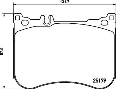 Hella 8DB 355 021-211 комплект тормозных колодок, дисковый тормоз на MERCEDES-BENZ S-CLASS кабрио (A217)