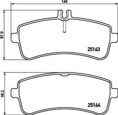 Hella 8DB 355 021-521 комплект тормозных колодок, дисковый тормоз на MERCEDES-BENZ S-CLASS кабрио (A217)