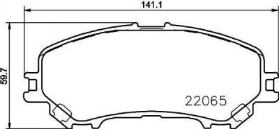 Hella 8DB 355 021-691 комплект тормозных колодок, дисковый тормоз на NISSAN QASHQAI (J11, J11_)