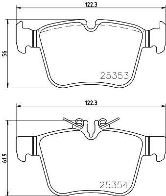 Hella 8DB 355 021-831 комплект тормозных колодок, дисковый тормоз на MERCEDES-BENZ C-CLASS (W205)