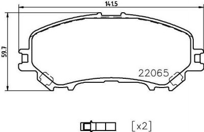 Hella 8DB 355 021-861 комплект тормозных колодок, дисковый тормоз на NISSAN X-TRAIL (T32_)