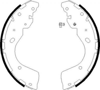 Hella 8DB 355 022-011 комплект тормозных колодок на NISSAN NAVARA (D40)