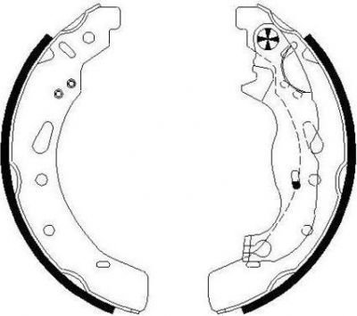 Hella 8DB 355 022-121 комплект тормозных колодок на MAZDA 2 (DE)