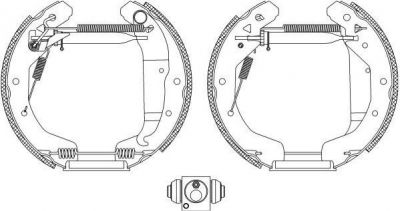 Hella 8DB 355 022-671 комплект тормозных колодок на OPEL ASTRA G универсал (F35_)