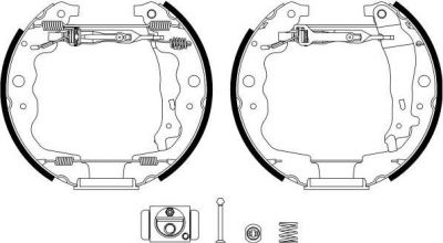 Hella 8DB 355 022-871 комплект тормозных колодок на RENAULT LOGAN I универсал (KS_)