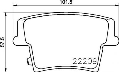 Hella 8DB 355 023-101 комплект тормозных колодок, дисковый тормоз на DODGE CHARGER