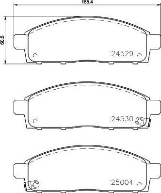 Hella 8DB 355 028-611 комплект тормозных колодок, дисковый тормоз на MITSUBISHI PAJERO SPORT II (KH_, KG_)