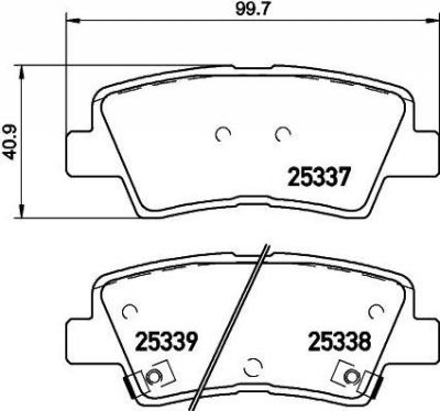 Hella 8DB 355 028-871 комплект тормозных колодок, дисковый тормоз на KIA RIO III седан (UB)