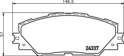 HELLA Колодки тормозные TOYOTA RAV 4 05> передние (0446542150, 8DB355006-871)