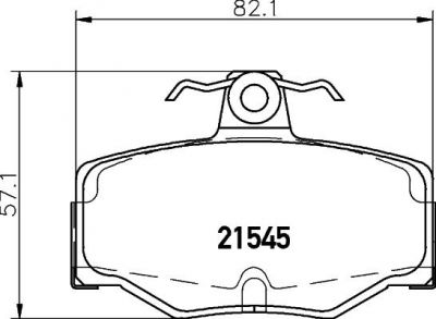 HELLA Колодки тормозные задние NISSAN Primera P11 1996-2001 (440603F085, 8DB355018-021)