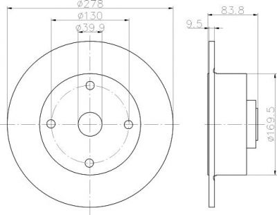 Hella 8DD 355 100-101 тормозной диск на VW KAEFER кабрио (15)