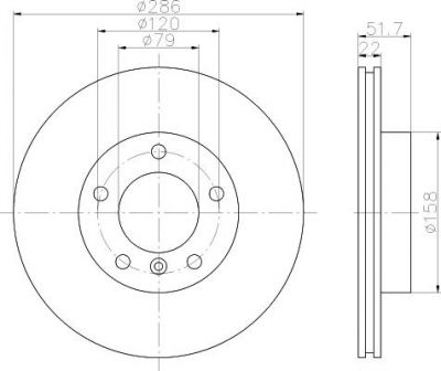 Hella 8DD 355 102-581 тормозной диск на 3 купе (E46)