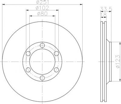 Hella 8DD 355 106-411 тормозной диск на ISUZU TROOPER (UBS)