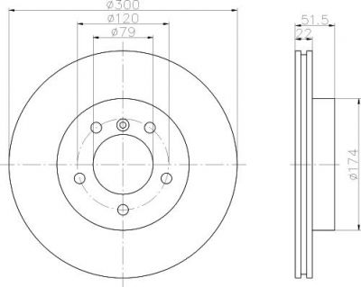 Hella 8DD 355 106-541 тормозной диск на Z4 (E85)