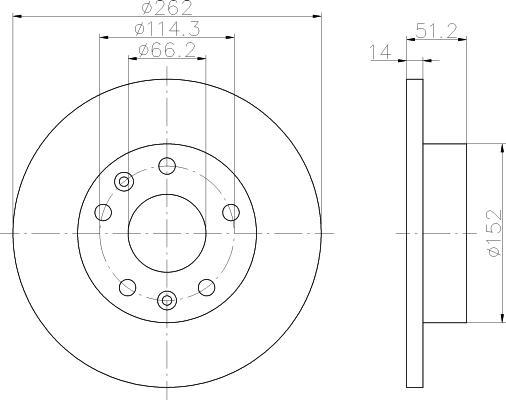 Hella 8DD 355 107-181 тормозной диск на LAND ROVER FREELANDER Soft Top (LN_)