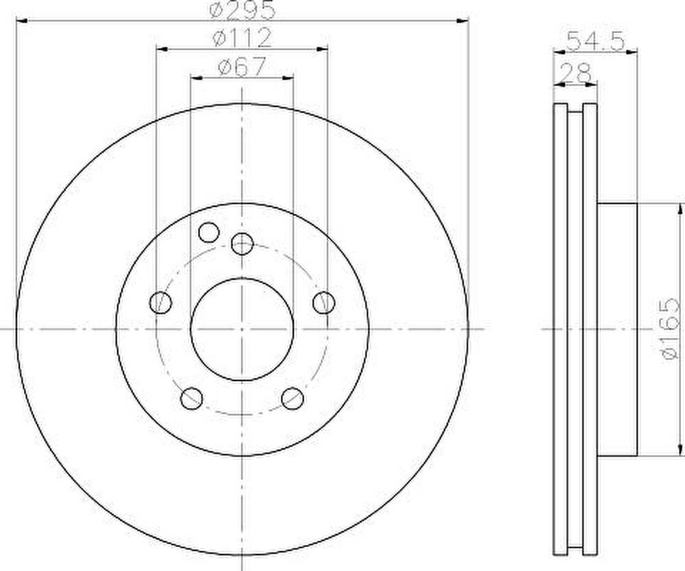 Hella 8DD 355 108-781 тормозной диск на MERCEDES-BENZ E-CLASS (W211)