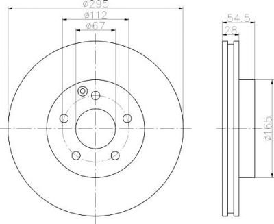 Hella 8DD 355 108-801 тормозной диск на MERCEDES-BENZ E-CLASS (W211)