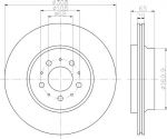 Hella 8DD 355 110-611 тормозной диск на VOLVO XC90 I