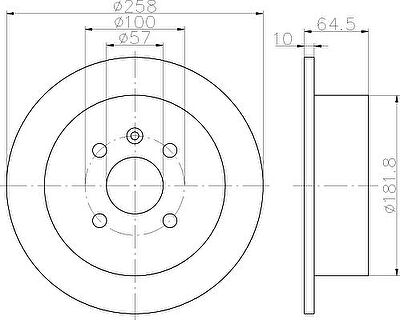 Hella 8DD 355 110-691 тормозной диск на DAEWOO NUBIRA седан (KLAJ)