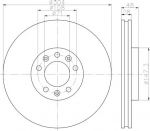 Hella 8DD 355 113-671 тормозной диск на PEUGEOT 407 купе (6C_)