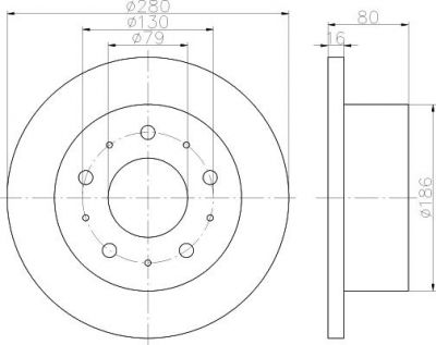 Hella 8DD 355 113-721 тормозной диск на FIAT DUCATO фургон (250, 290)