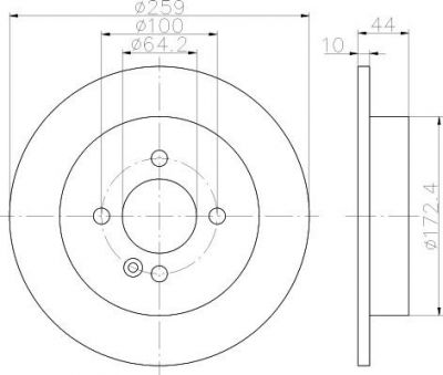 Hella 8DD 355 115-261 тормозной диск на MINI MINI Roadster (R59)