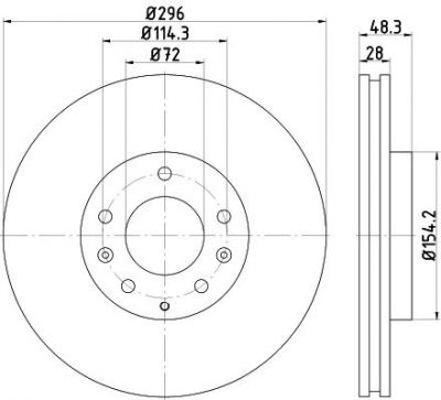 Hella 8DD 355 115-781 тормозной диск на MAZDA CX-7 (ER)