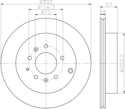 Hella 8DD 355 115-791 тормозной диск на MAZDA CX-7 (ER)