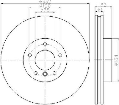 Hella 8DD 355 117-731 тормозной диск на X6 (F16, F86)