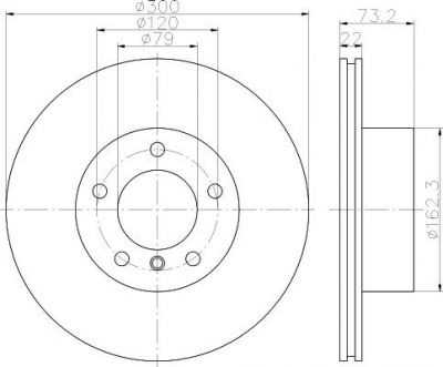 Hella 8DD 355 118-041 тормозной диск на 3 Touring (F31)