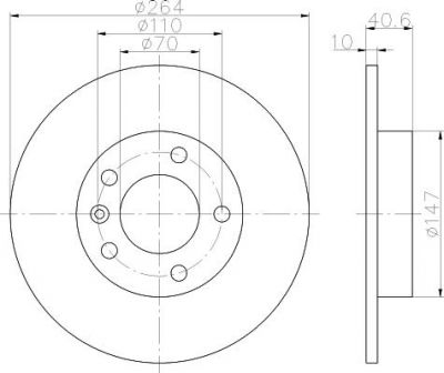 Hella 8DD 355 118-171 тормозной диск на OPEL CORSA D