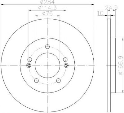 Hella 8DD 355 118-231 тормозной диск на HYUNDAI i40 CW (VF)