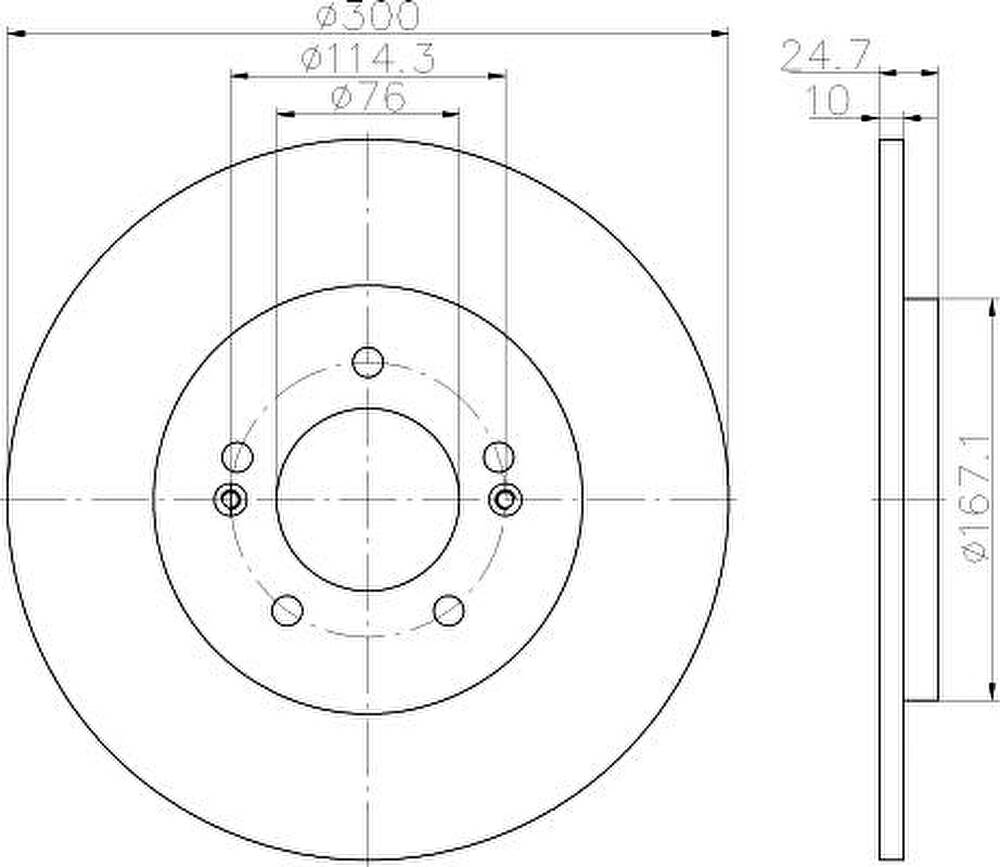 Hella 8DD 355 118-241 тормозной диск на HYUNDAI i40 CW (VF)