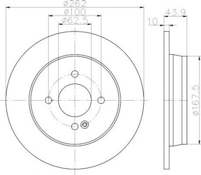 Hella 8DD 355 118-501 тормозной диск на KIA RIO III седан (UB)