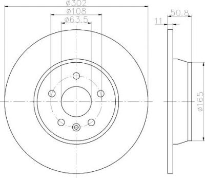 Hella 8DD 355 118-841 тормозной диск на FORD MONDEO IV седан (BA7)