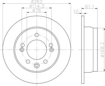 Hella 8DD 355 118-861 тормозной диск на HYUNDAI TUCSON (TLE)