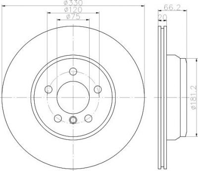 Hella 8DD 355 119-551 тормозной диск на 4 Gran Coupe (F36)