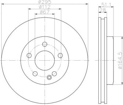 Hella 8DD 355 119-591 тормозной диск на MERCEDES-BENZ B-CLASS (W246, W242)