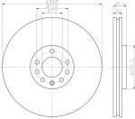 Hella 8DD 355 120-091 тормозной диск на SAAB 9-3 (YS3F)