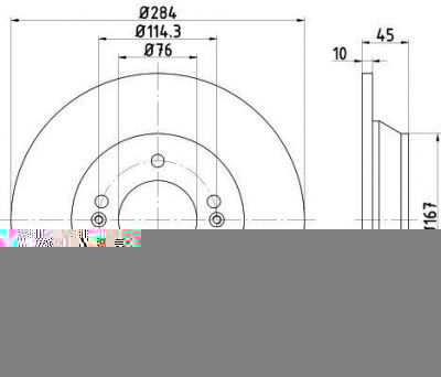 Hella 8DD 355 120-471 тормозной диск на KIA CARENS IV