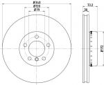 Hella 8DD 355 120-811 тормозной диск на 1 (F20)