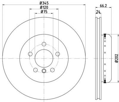 Hella 8DD 355 120-851 тормозной диск на 4 Gran Coupe (F36)