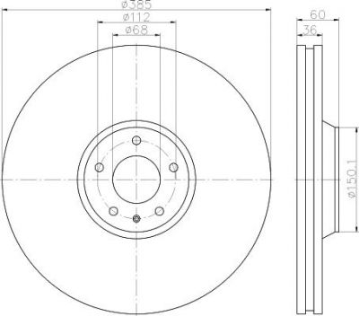 Hella 8DD 355 129-031 тормозной диск на AUDI A8 (4E_)