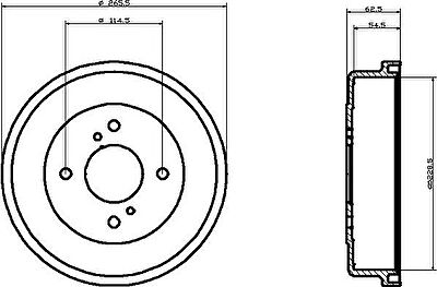 Hella 8DT 355 300-341 тормозной барабан на NISSAN VANETTE автобус (C22)