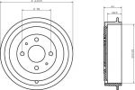 Hella 8DT 355 301-421 тормозной барабан на ALFA ROMEO 146 (930)