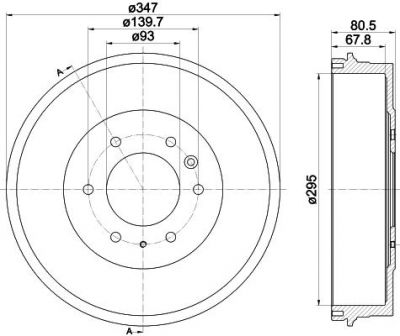 Hella 8DT 355 301-831 тормозной барабан на FORD RANGER (TKE)