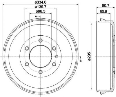 Hella 8DT 355 302-591 тормозной барабан на OPEL CAMPO (TF_)