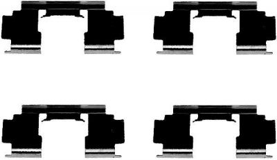 Hella 8DZ 355 202-991 комплектующие, колодки дискового тормоза на HONDA CIVIC VI Fastback (MA, MB)
