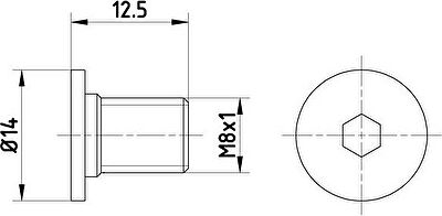 Hella 8DZ 355 209-021 болт, диск тормозного механизма на MERCEDES-BENZ C-CLASS T-Model (S205)